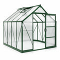Invernadero de Aluminio y Policarbonato 250x190x195 cm Verde