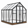 Invernadero de Aluminio y Policarbonato Negro/Transparente 250x190x195 cm