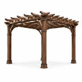 Pérgola de madera de alerce marrón 300x300x230 cm