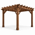 Pérgola de Madera de Pino Marrón para Exteriores 300x300x250 cm