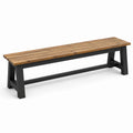 Banco de madera y metal para exterior 200x38x45cm